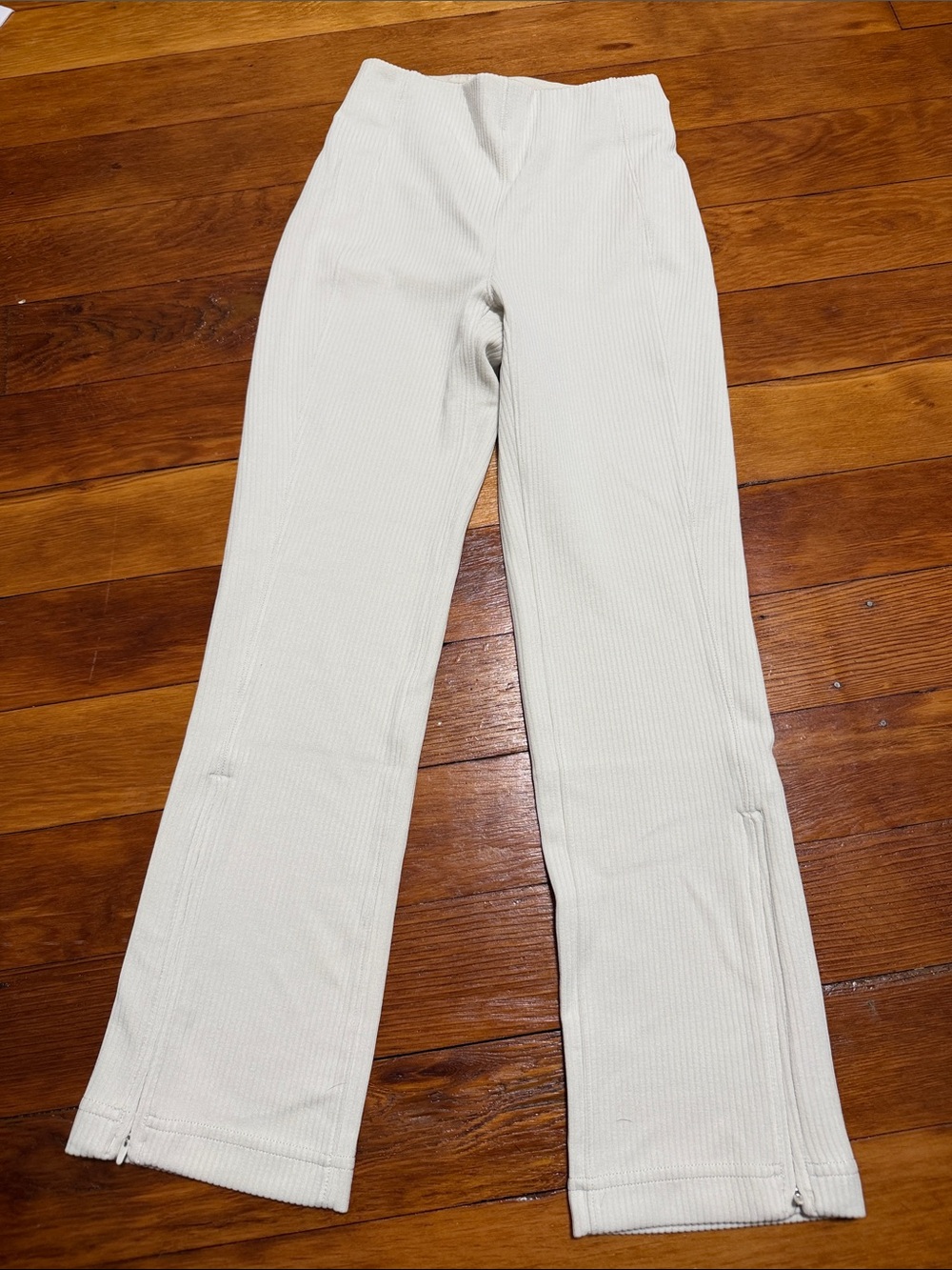 lululemon athletica NWOT Ribbed Cream Flare-Hem Pants